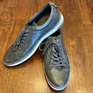 Aldo Unoclya Gray Leather Low Top Casual Sneakers Lace Up Shoes Men’s Size 12